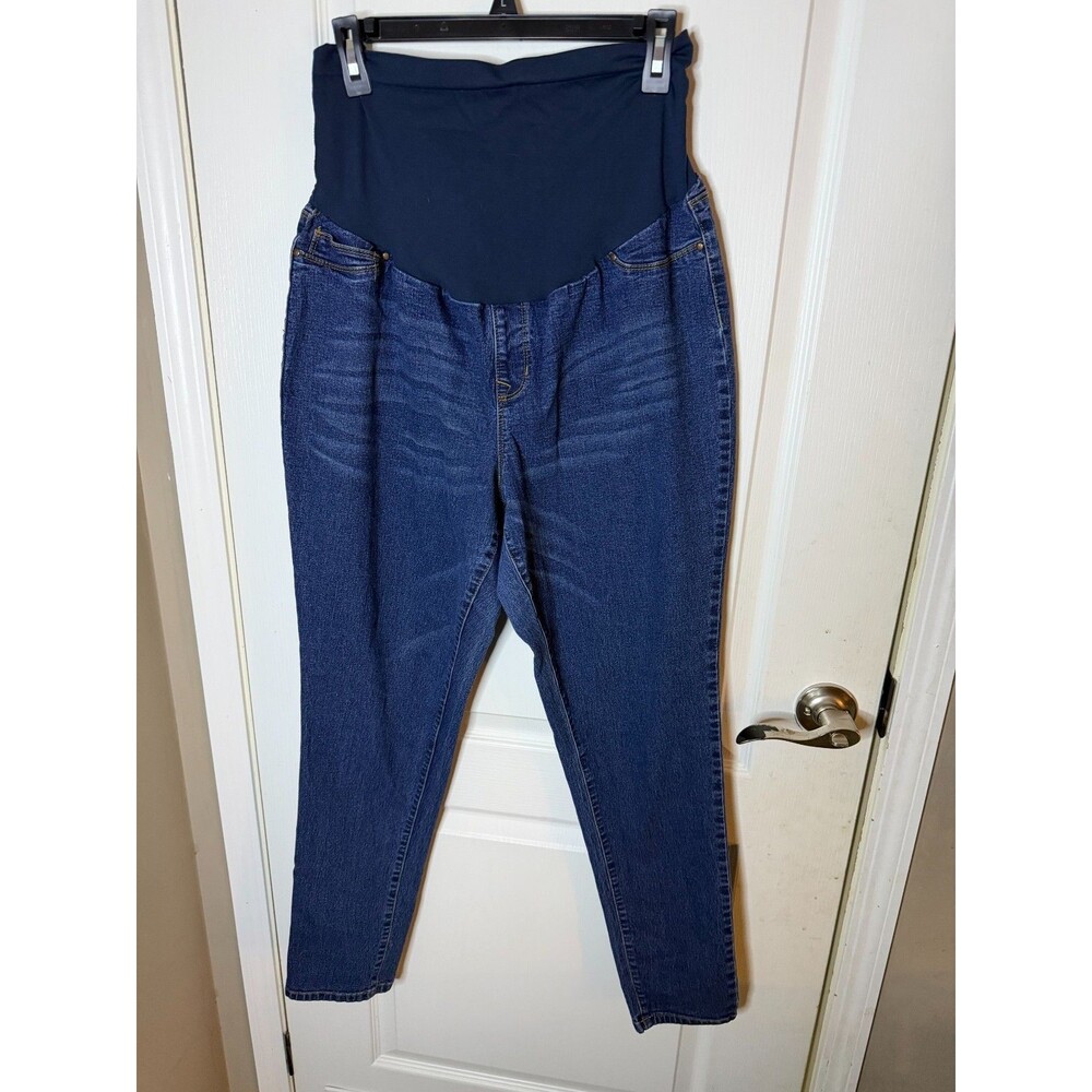 Hybrid & Co Maternity Pull-On Slim Jeans Blue Stretch Women’s Size 2X